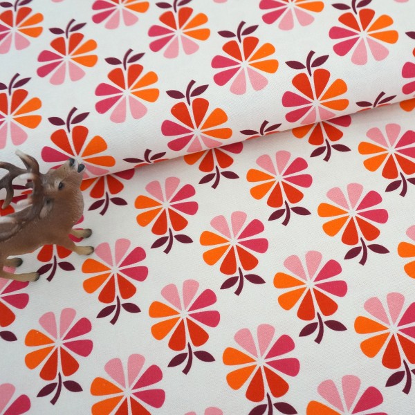 Canvas Baumwollstoff, In My Kitchen, Blume, Hamburger Liebe, Meterware