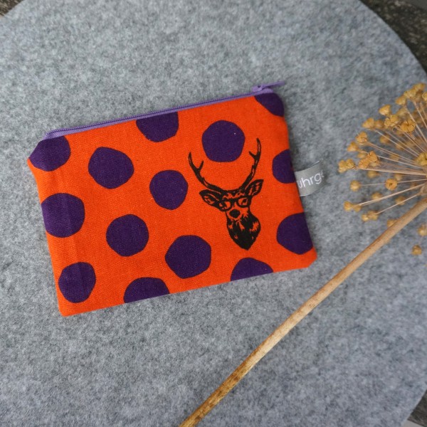 Minitasche, Organizer, Hirsch, Orange, gefüttert mit BW