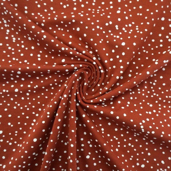 Jersey, Kleckse, Punkte, Brick, Rost, Meterware