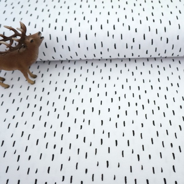 Jersey Striche, Weiß, Meterware