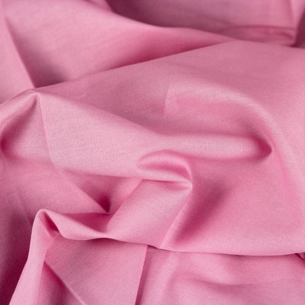 Baumwollstoff Uni Rosa "Heide", Meterware