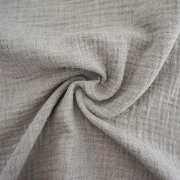 Musselin, Double Gauze, Sand, meliert, Meterware