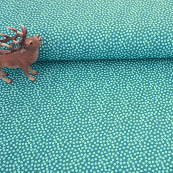 Jersey, Joris, Kleckse, Punkte, Dunkelmint, swafing, Meterware