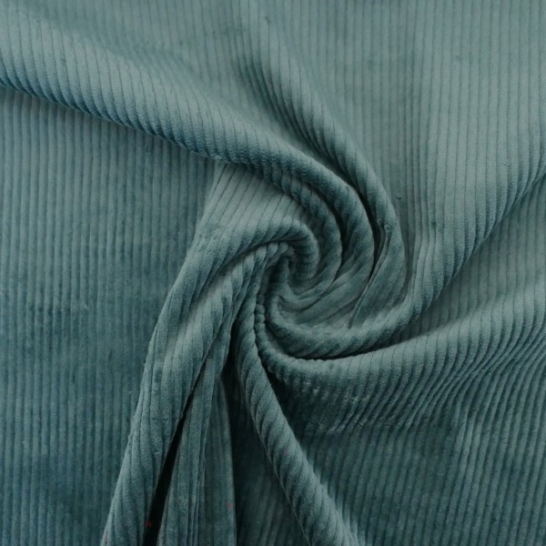 Cordjersey, Cord elastisch, Uni, Emerald, Mintgrün, Meterware