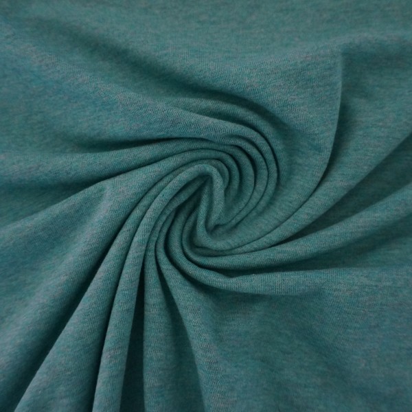 Jersey, Vanessa, Dunkelmint, Petrol, meliert, Uni, Meterware