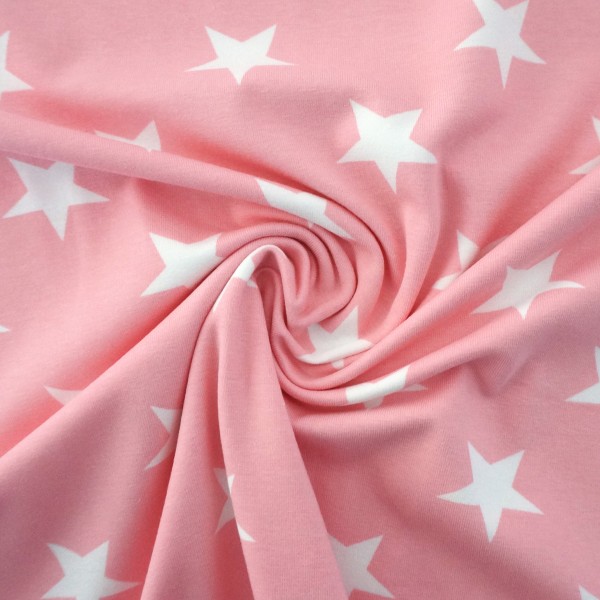 Jersey, Verena, Big Stars, Rosa/Weiß, Meterware