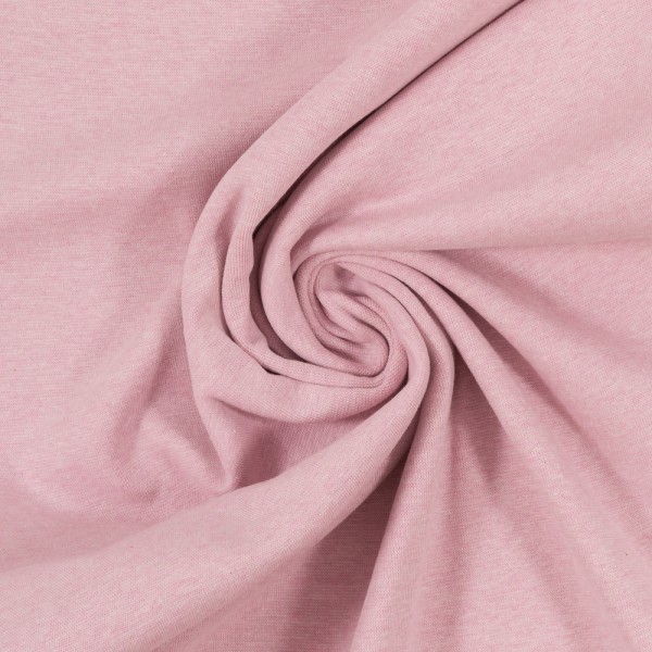 Bündchen, Heike, Uni, Rosa, meliert, Meterware