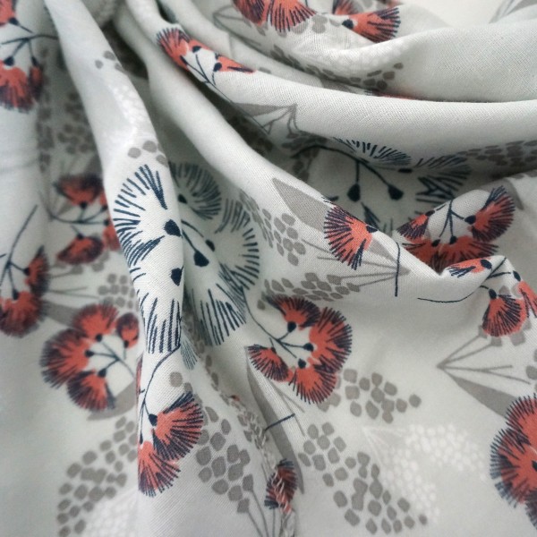 Dreieckstuch XL, Musselin, Dolden, 100% Baumwolle, Damentuch