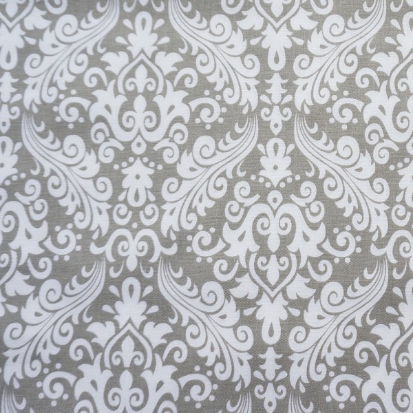 Baumwollstoff, Patchwork, Riley Blake, Cotton Damask, Grau