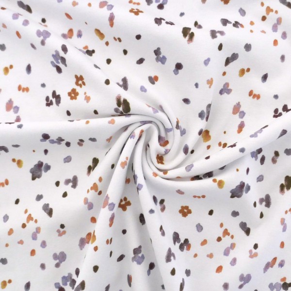 Jersey Kleckse, Water Colour, Mauve, Senf, Meterware