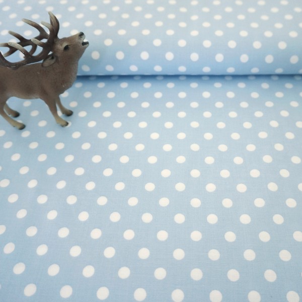 Baumwollstoff, Polka Dots, 7 mm, Judith, Hellblau