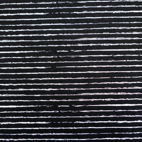 Baumwollstoff, Linien, Schwarz, Weiß, Meterware