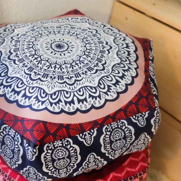 Baumwollstoff 'Pillow Party' Panel, Aubergine, swafing