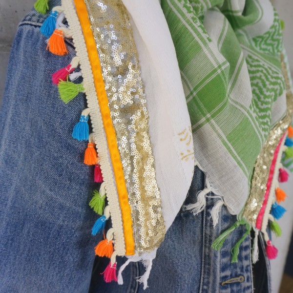 Sommertuch Unikat 'Grün-Bunt'