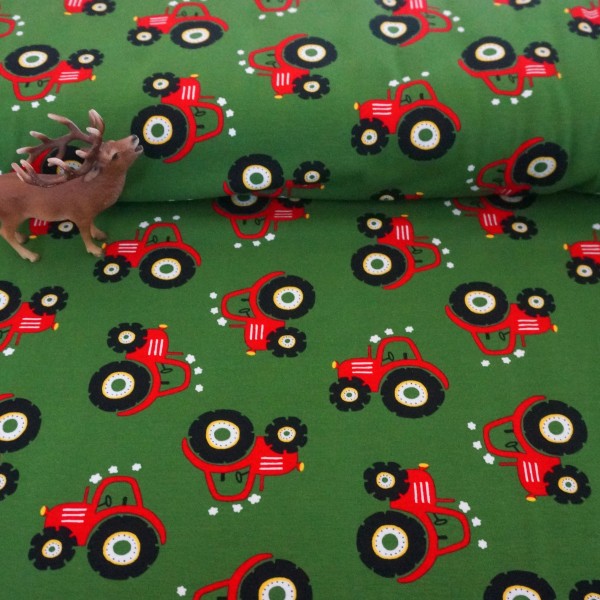 Jersey, Trecker, Rot, Grün, Meterware