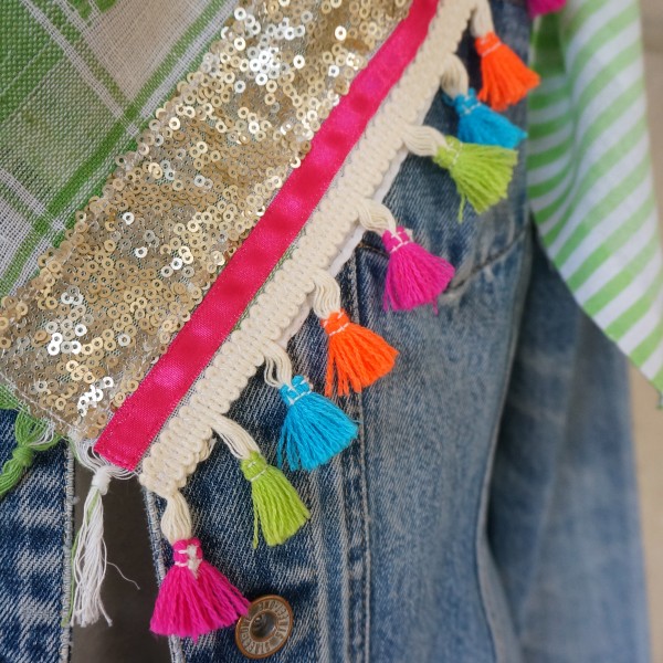 Sommertuch Unikat 'Grün-Bunt'