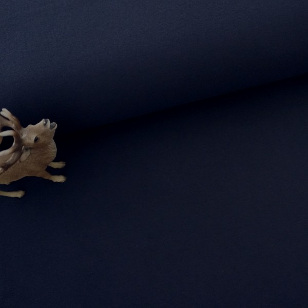 Jersey Uni, Nachtblau, Marineblau, Meterware