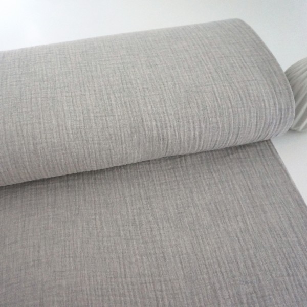 Musselin, Double Gauze, Sand, meliert, Meterware