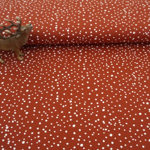 Jersey, Kleckse, Punkte, Brick, Rost, Meterware