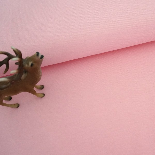 French Terry, Uni, Rosa, Meterware