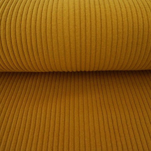 Grobstrickbündchen Heiko, Senfgelb, Uni, Meterware