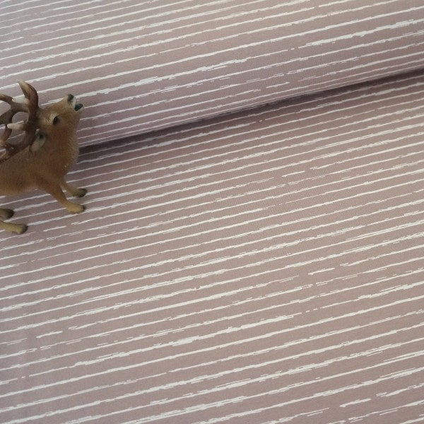 Jersey, Linien, Softrose, Puder, Meterware