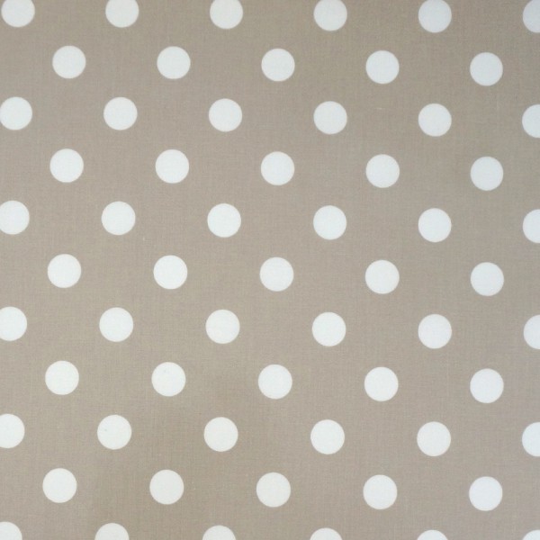 Wachstuch Oilcloth, Giant Dots, Toffee