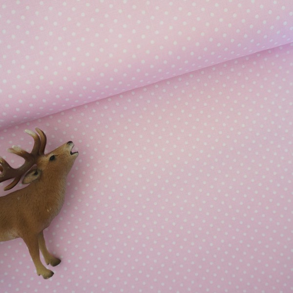 Baumwollstoff, kleine Punkte, Punkte, 2mm, Judith, Hellrosé