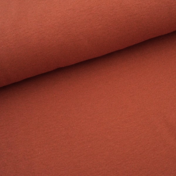 Bündchen, Heike, Uni, Steinrot, Brick, Meterware