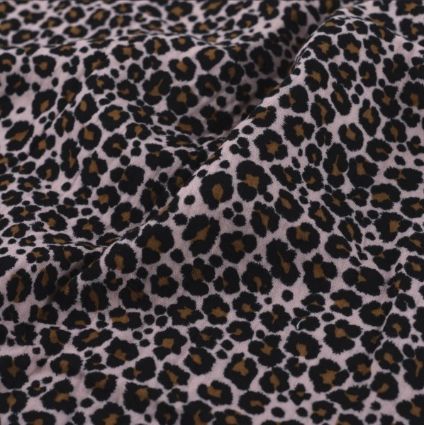 Musselin, Double Gauze, Leo, Poudre, Rosé, Meterware