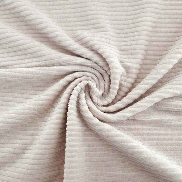 Cordjersey, Cordjersey, elastisch, Uni, Sandbeige, Meterware