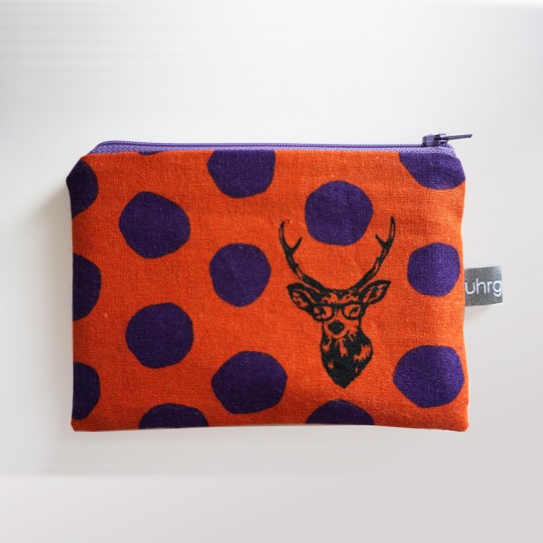 Minitasche, Organizer, Hirsch, Orange, gefüttert mit BW
