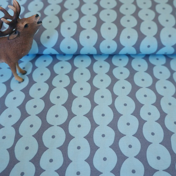 Baumwollstoff, Patchwork, Zen Chic for you, Hey Dot, Grey Dot Mod, Grau/Blau