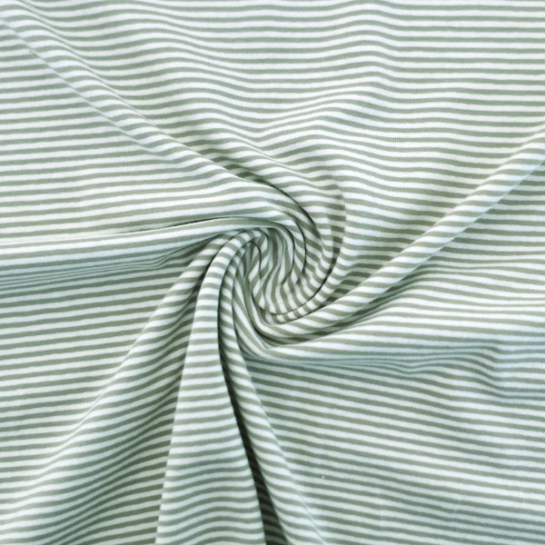 Ringeljersey 3mm, Mint/Weiß, Meterware