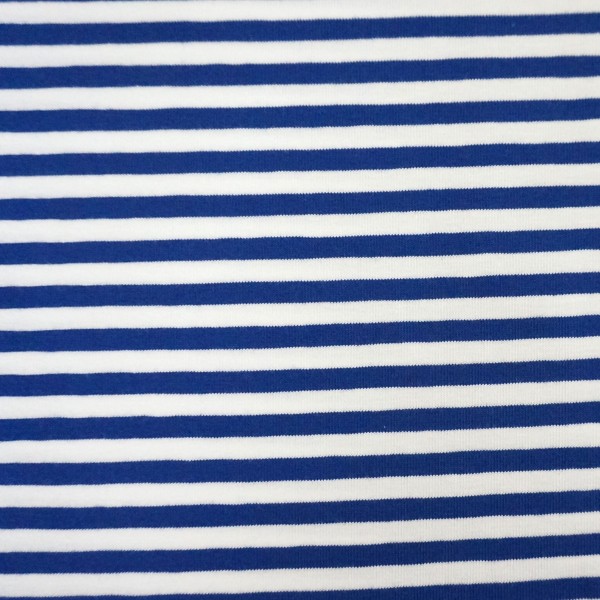 Ringeljersey 5 mm, Königsblau/Weiß, Meterware