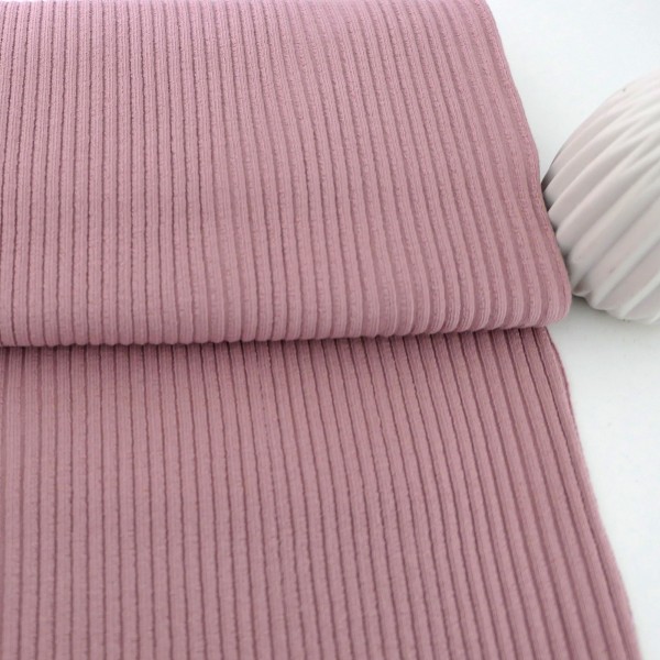 Grobstrickbündchen Heiko, Altrosa, Uni, Meterware