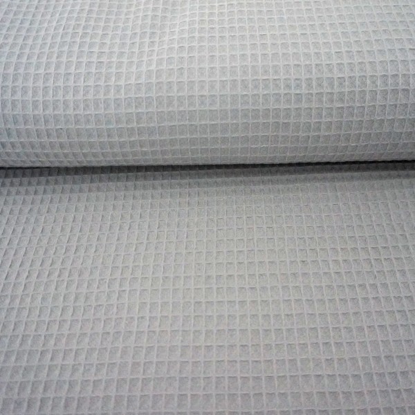 Waffelpique, Nelson, Uni, Hellgrau, Meterware