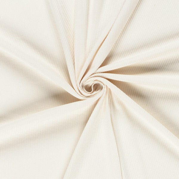 Ripjersey, Babyjersey, Uni, Naturweiß, Meterware