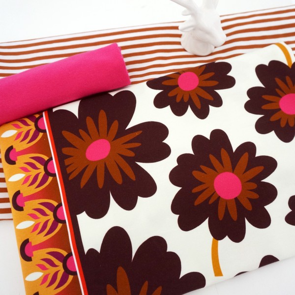 Stoffpaket Jersey, Bloom, Hello, Streifen, Bündchen