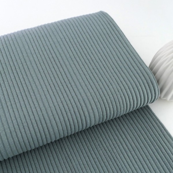 Grobstrickbündchen Heiko, Dunkelmint, Smaragd, Uni, Meterware