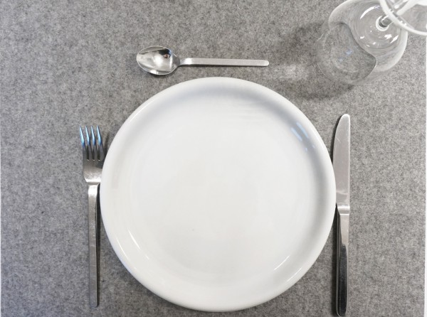 Wollfilz, 3mm, Hellgrau meliert