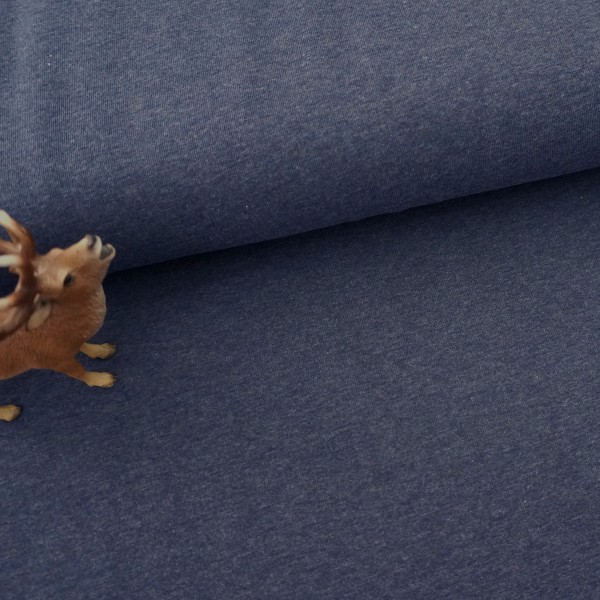 Jersey, Vanessa, Dunkelblau, meliert, Meterware