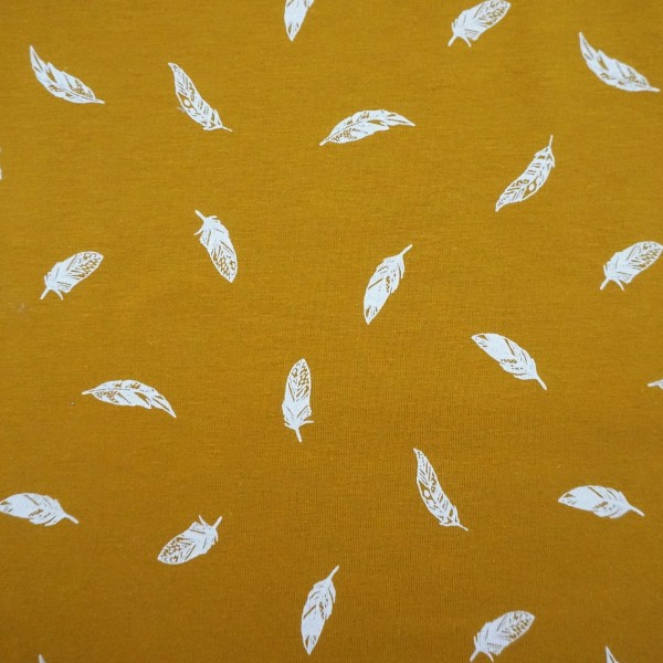 Jersey, Federn, Senf, Meterware