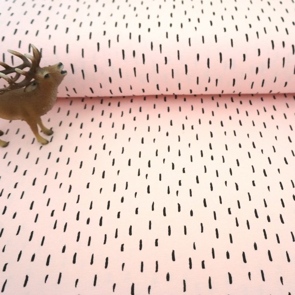 Jersey Striche, Rosé, Meterware