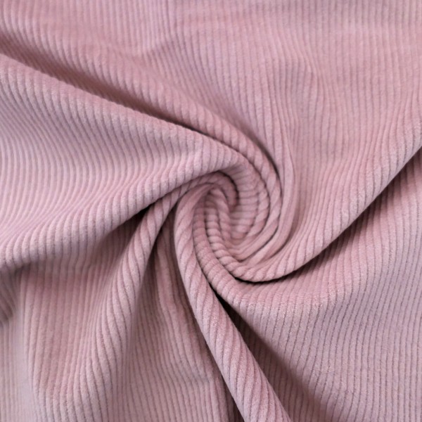 Cordjersey, Cord elastisch, Uni, Altrosa hell, Meterware