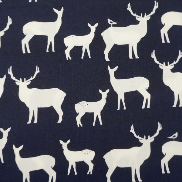 Rest, Popeline, Elk Grove, Dusk, Dunkelblau, Rotwild