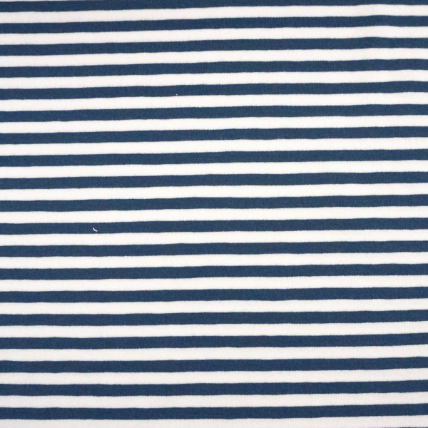 Ringeljersey 5 mm, Blau/Weiß, Meterware