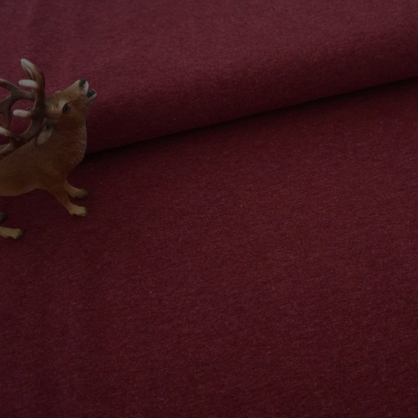 Jersey, Vanessa, Bordeaux meliert, Meterware