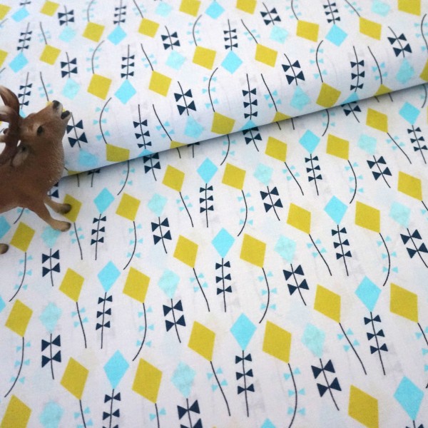 Baumwollstoff, Patchwork, Cloud 9, Spring Walk, Little Kites, Meterware