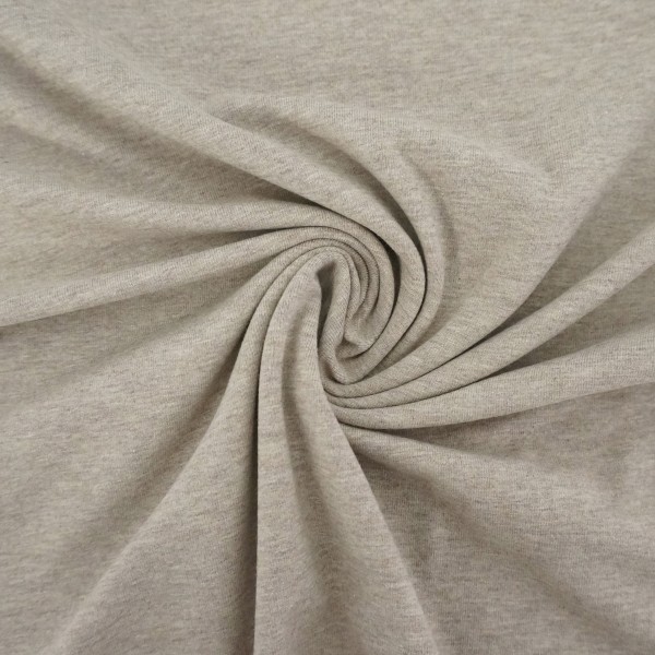 Jersey, Vanessa, Beige, meliert, Meterware